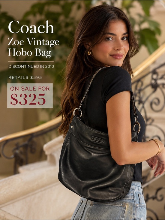 Coach Handbags - Coach Zoe Vintage Hobo Bag - Black discontinued in 2010